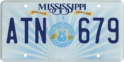 MS license plate ATN679