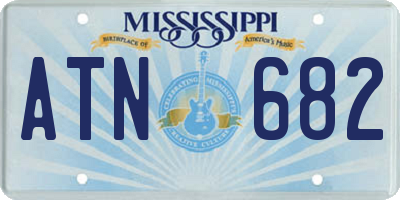 MS license plate ATN682