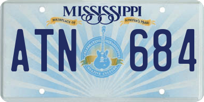 MS license plate ATN684