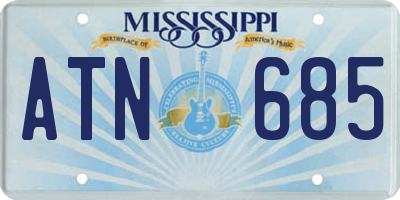 MS license plate ATN685