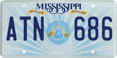 MS license plate ATN686