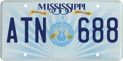MS license plate ATN688