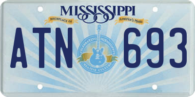 MS license plate ATN693