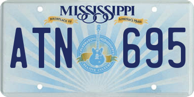 MS license plate ATN695