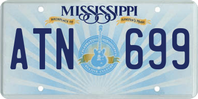 MS license plate ATN699