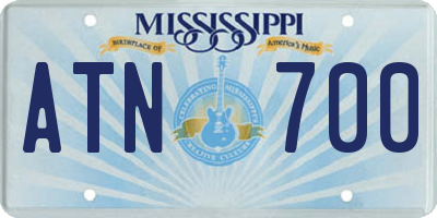 MS license plate ATN700