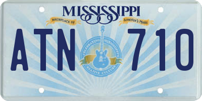 MS license plate ATN710