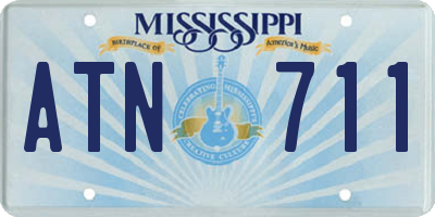 MS license plate ATN711