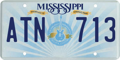 MS license plate ATN713