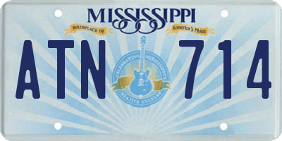 MS license plate ATN714