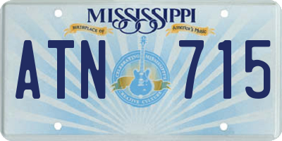 MS license plate ATN715