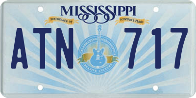 MS license plate ATN717