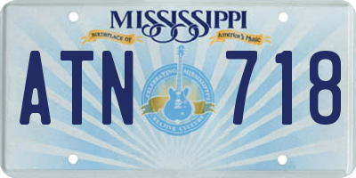 MS license plate ATN718