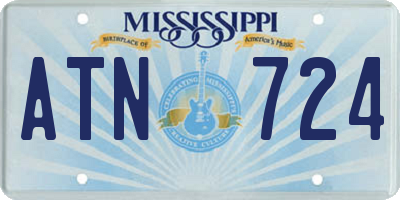 MS license plate ATN724