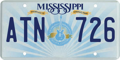 MS license plate ATN726