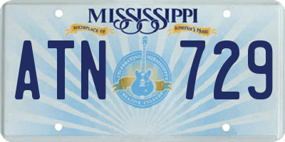 MS license plate ATN729