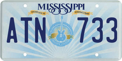 MS license plate ATN733