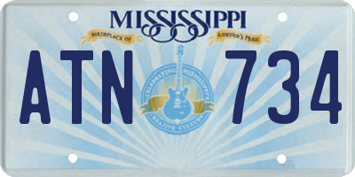 MS license plate ATN734