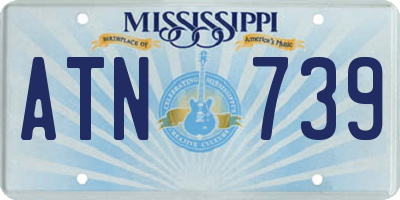 MS license plate ATN739