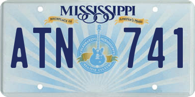 MS license plate ATN741