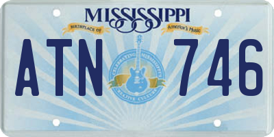 MS license plate ATN746