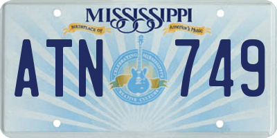 MS license plate ATN749