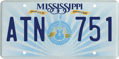 MS license plate ATN751