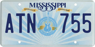 MS license plate ATN755
