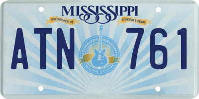 MS license plate ATN761
