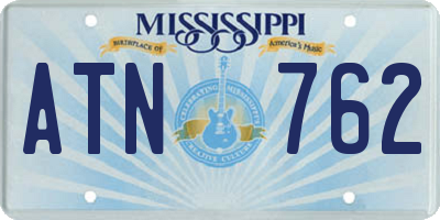 MS license plate ATN762