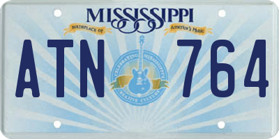 MS license plate ATN764