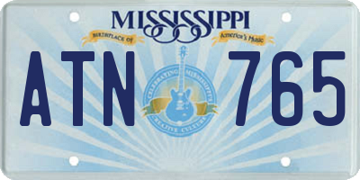 MS license plate ATN765