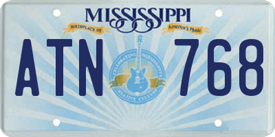 MS license plate ATN768
