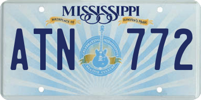 MS license plate ATN772