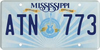 MS license plate ATN773