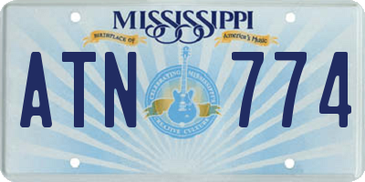 MS license plate ATN774