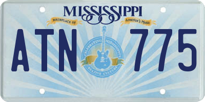MS license plate ATN775