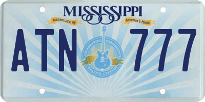 MS license plate ATN777