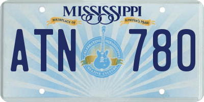 MS license plate ATN780