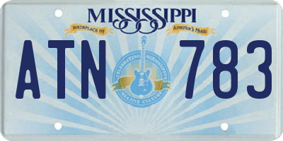 MS license plate ATN783
