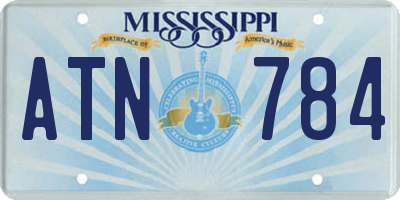 MS license plate ATN784