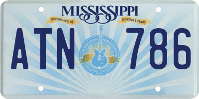 MS license plate ATN786