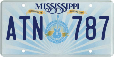MS license plate ATN787