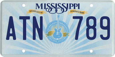 MS license plate ATN789