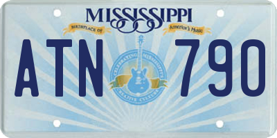 MS license plate ATN790