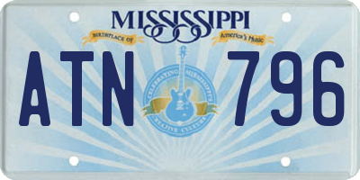 MS license plate ATN796