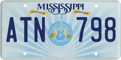 MS license plate ATN798