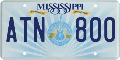 MS license plate ATN800