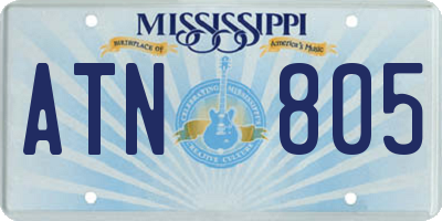 MS license plate ATN805