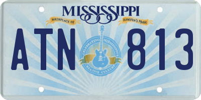 MS license plate ATN813